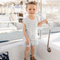 Mebie Baby - Blue Stripe Short Tank Set