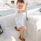 Mebie Baby - Blue Stripe Short Tank Set