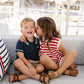 Mebie Baby - Red Stripe Knit Short Tank Set