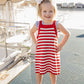 Mebie Baby - Red Stripe Knit Cover-Up Dress