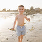 Mebie Baby - Light Blue Gingham Swim Shorts