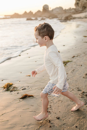 Mebie Baby - Cream Long Sleeve Rash Guard