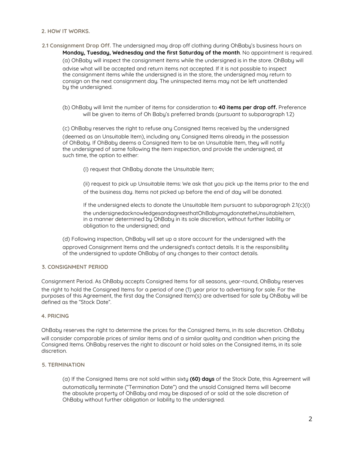 Consignment Agreement