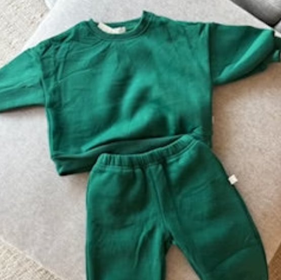 Roobear - Fleece Lined Sweatsuit - Green|173964