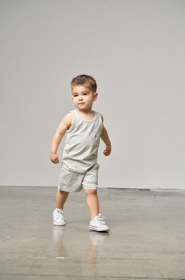 Little Bipsy - Stitch Pocket Jersey Short - Light Heather Grey|142518
