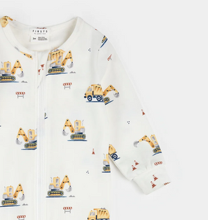 Petit Lem - Footed Sleeper - Construction Site|187057