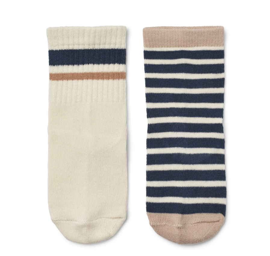 Wheat - 2 pk Jamie Socks Blue|164363
