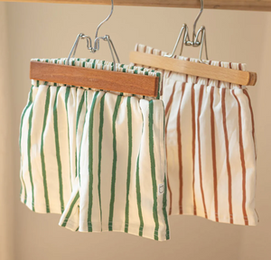 Roobear - Organic Cotton Striped Shorts - Green|153141