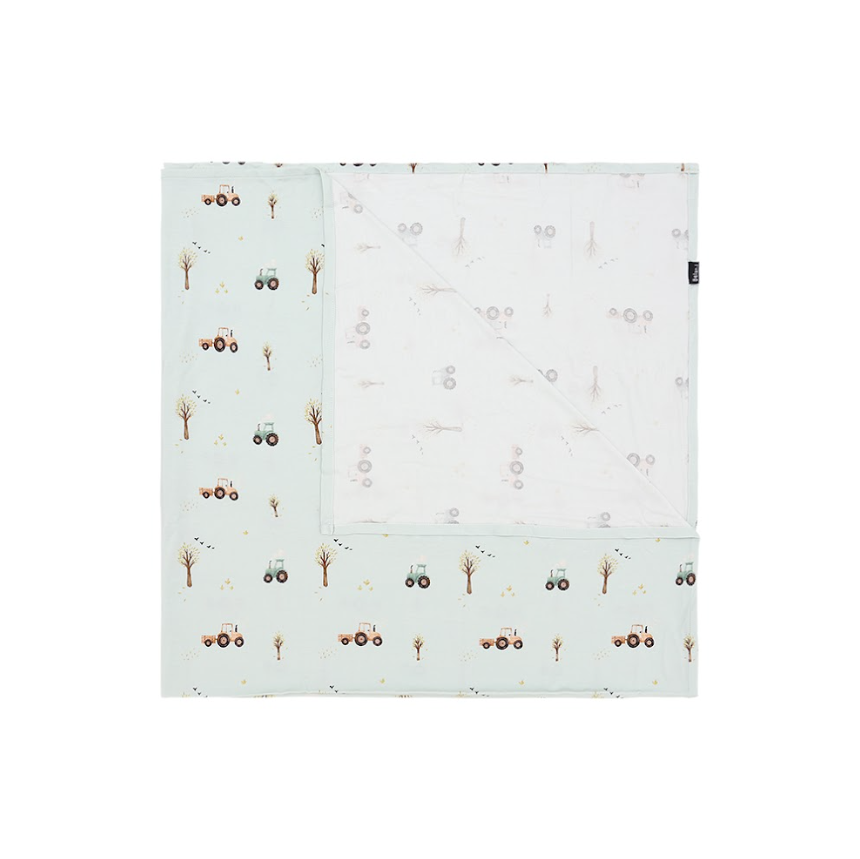 Belan.J - Swaddle Blanket Tractors 120cm x 120cm|153127