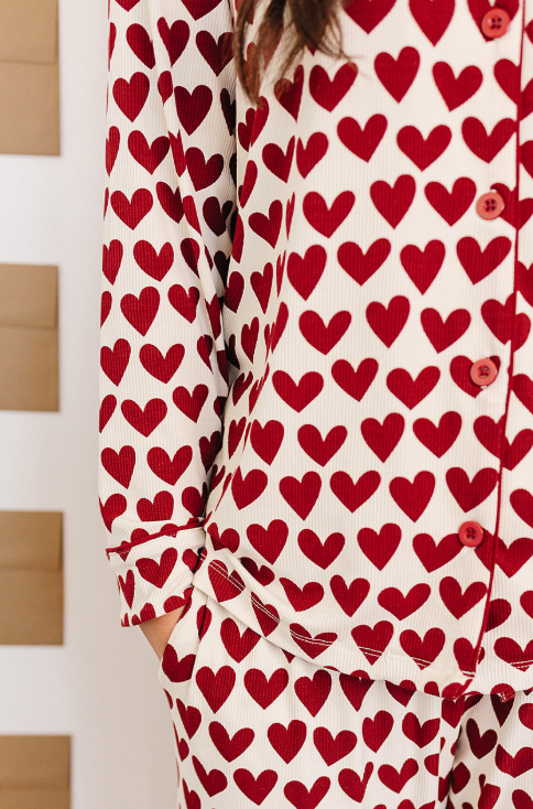 Mebie Baby - Adult Hearts Pajama Set|185362