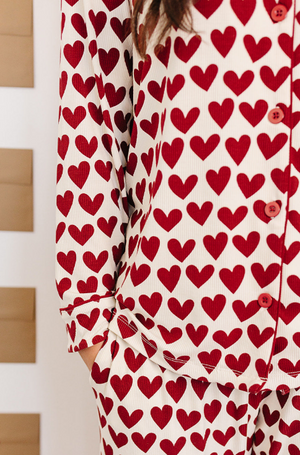 Mebie Baby - Adult Hearts Pajama Set|185362