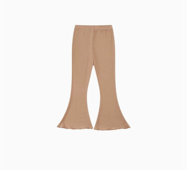 Organic Bamboo Flared Pant-Mocha|104090