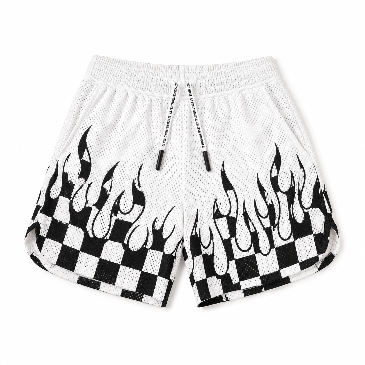 Little Trouble - Heater Flame Shorts White