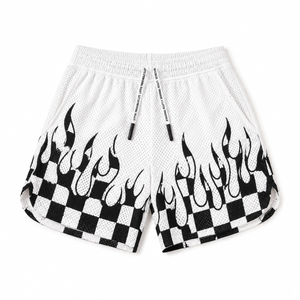 Little Trouble - Heater Flame Shorts White