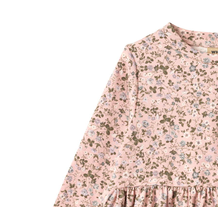 Wheat - Jersey Dress Sessa Rose Powder Flowers|164315