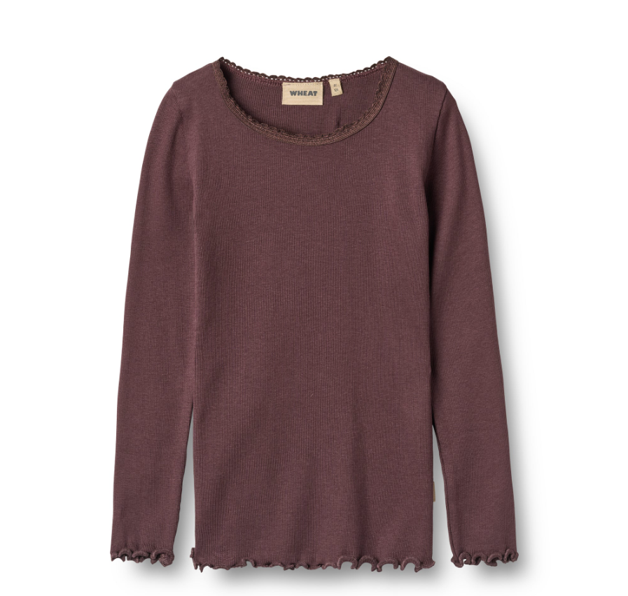 Wheat - Rib T-shirt Reese fudge|164310