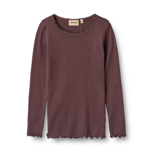 Wheat - Rib T-shirt Reese fudge|164310