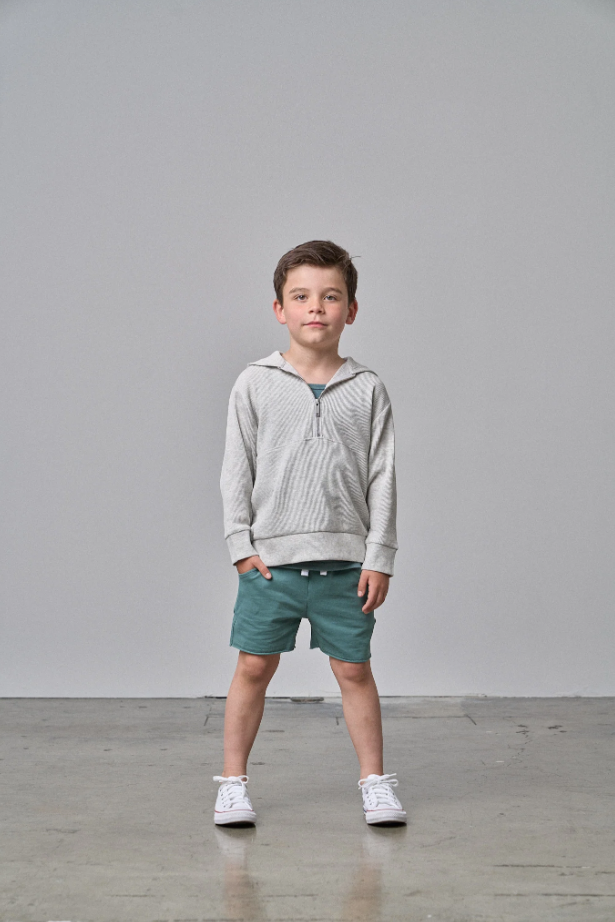 Little Bipsy - Waffle Hoodie - Light Heather Grey|142510