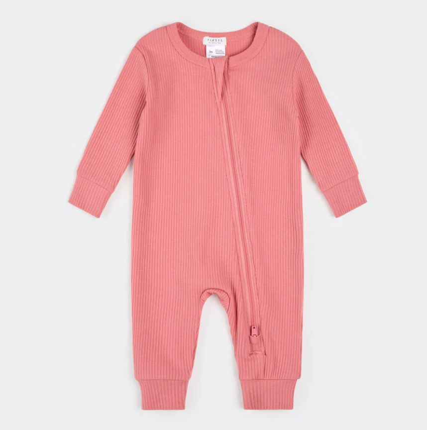 Petit Lem - Sleeper - Ribbed Pink|187050
