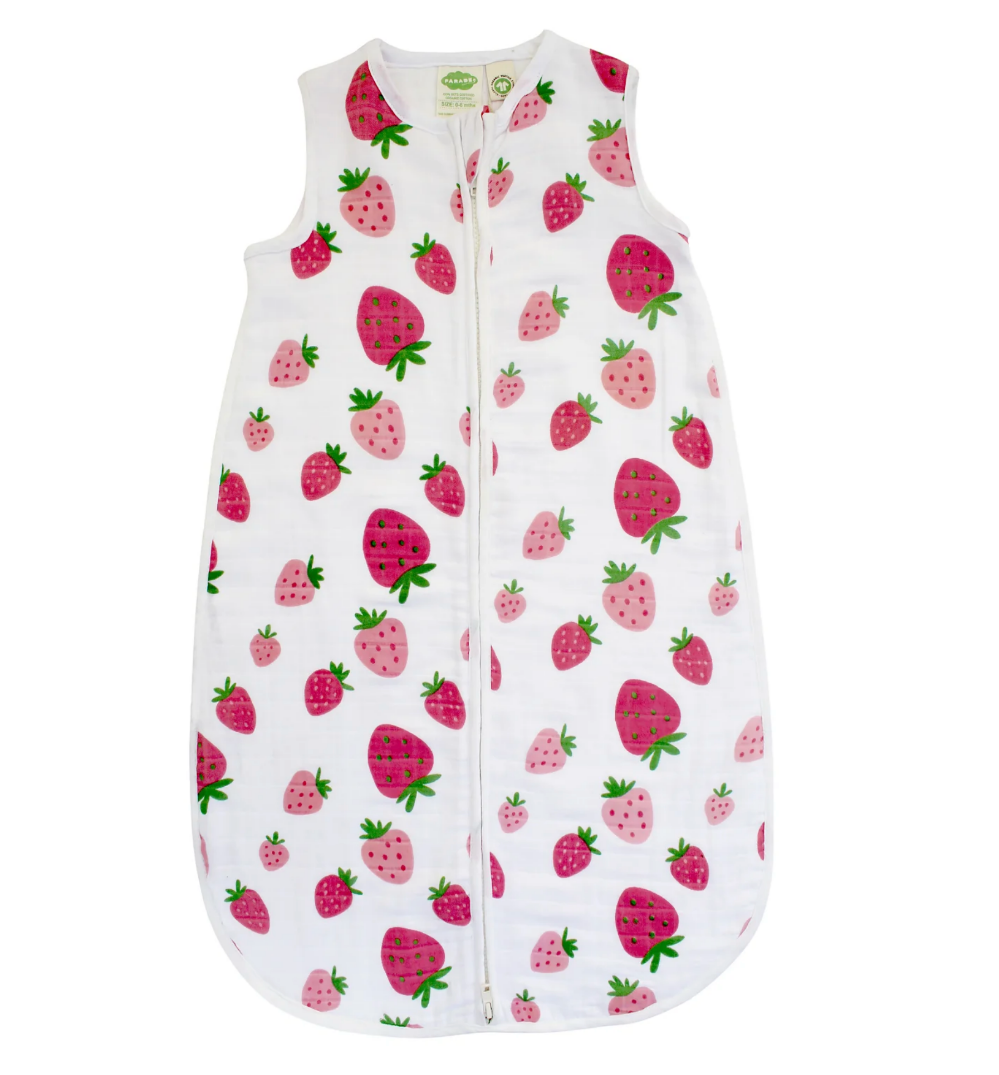 Parade Organics Muslin Sleep Sack - Strawberries|147215