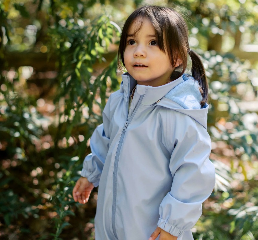 Roobear - Fleece-Lined One-Piece Suit Slate Blue|173364