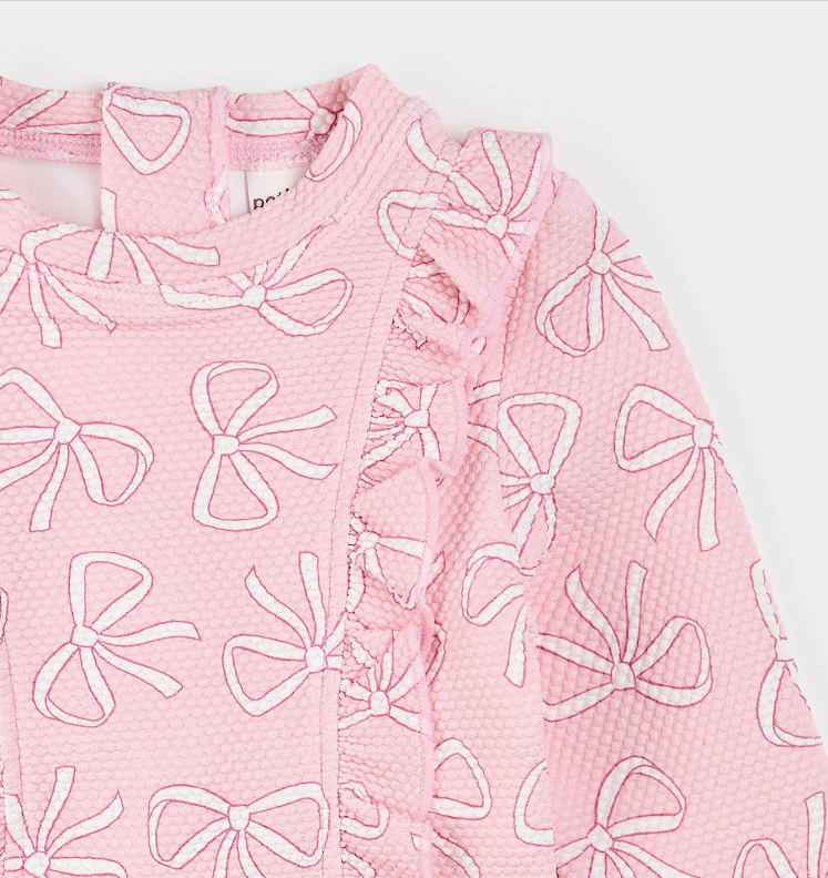 Petit Lem - Swim Pink Ruffle Bow|194054
