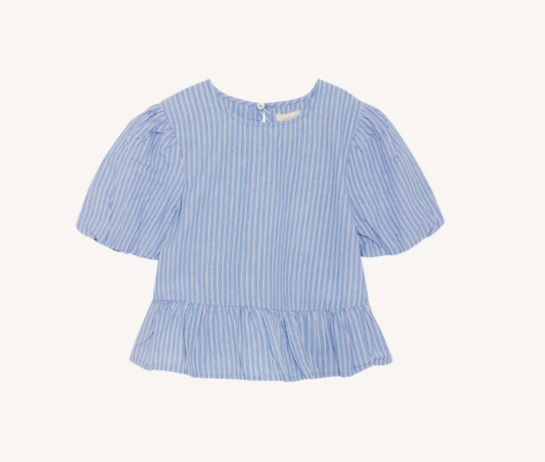 Creamie - Woven Stripe Top Blue Lustre|193998