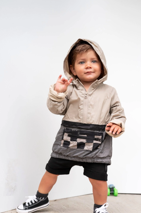Little Bipsy - Check Black Windbreaker|149315