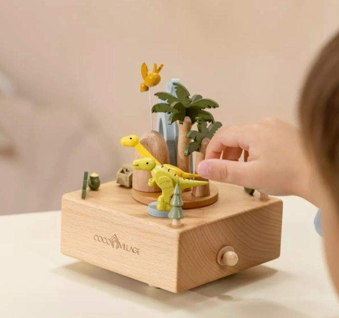 Coco Village - Wooden Music Box - Dinosaures World|89386