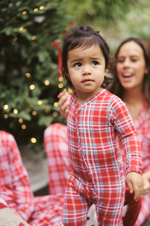 Bambie & Birdie - Zipper Sleeper - RED PLAID|171151