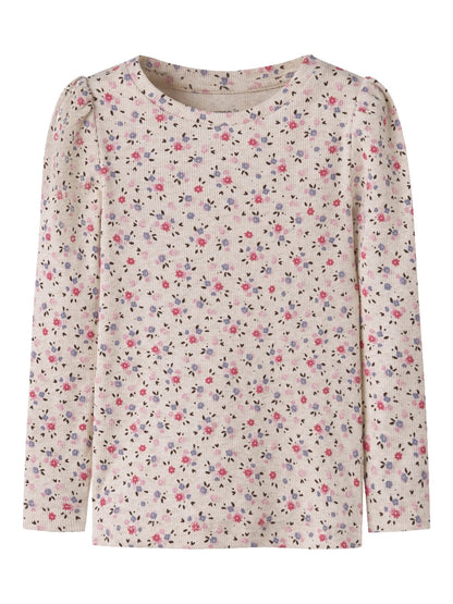 Name It - Ribbed Floral Long Sleeve|225538