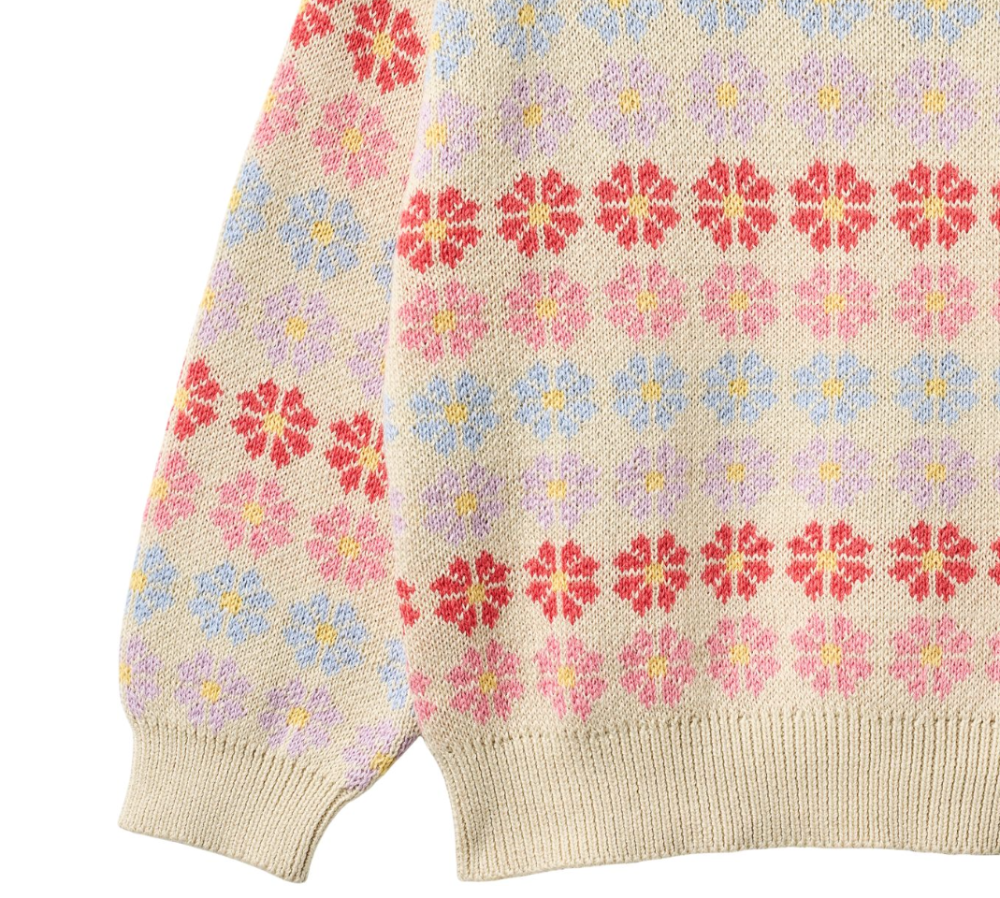 Wheat - Jacquard Pullover Harlow Sandshell Flowers|191198