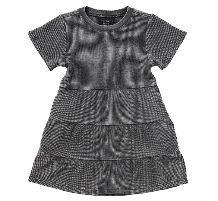 Little Bipsy - Acid Wash Waffle Dress|142075