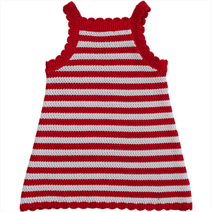 Mebie Baby - Red Stripe Knit Cover-Up Dress|205055