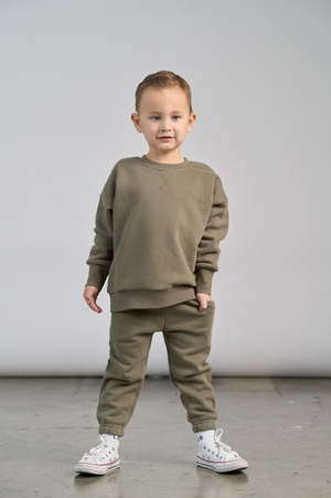 Little Bipsy Elevated Crewneck - Army Green|116123