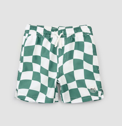 Miles The Label - Swim Trunk Wavy Check|192895