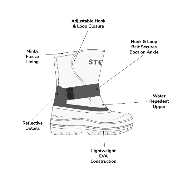 Stonz - Trek Snow Boots - Toddler - Grey|107799