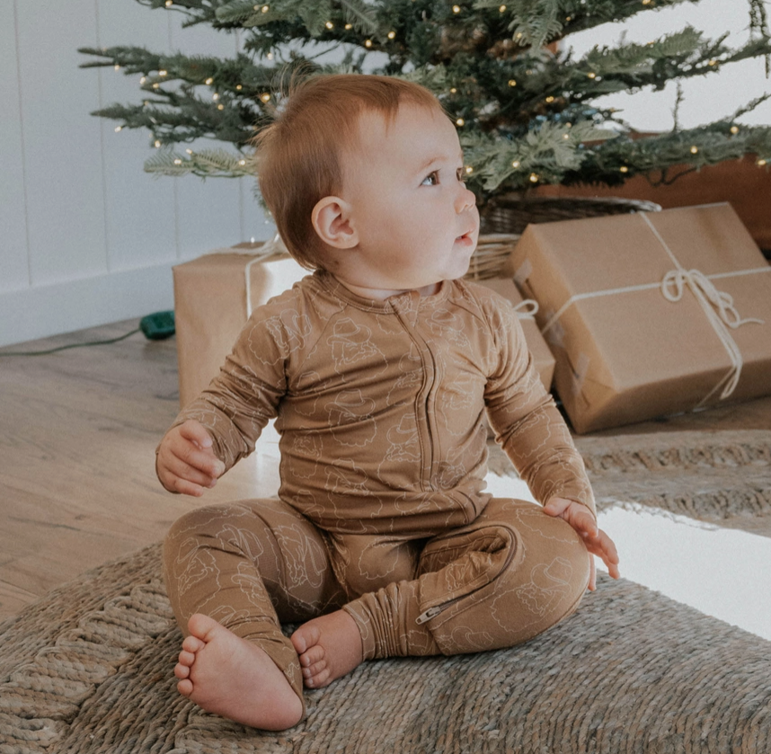 Everyday Leisure - Ranch Santa | Bamboo Zip Romper|114147