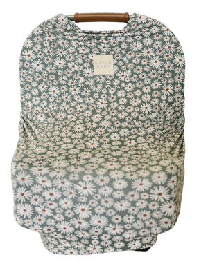 Mebie Baby - Dark Green Daisy Bamboo Multi-Use Cover|104219