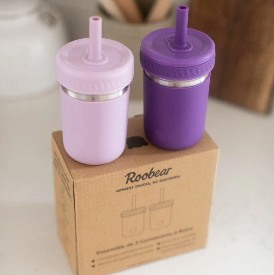 Roobear - 10oz Stainless Steel Spill-Proof Cups (2-Pack)|193485