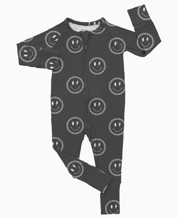 Check Smiley | Bamboo Romper|106478