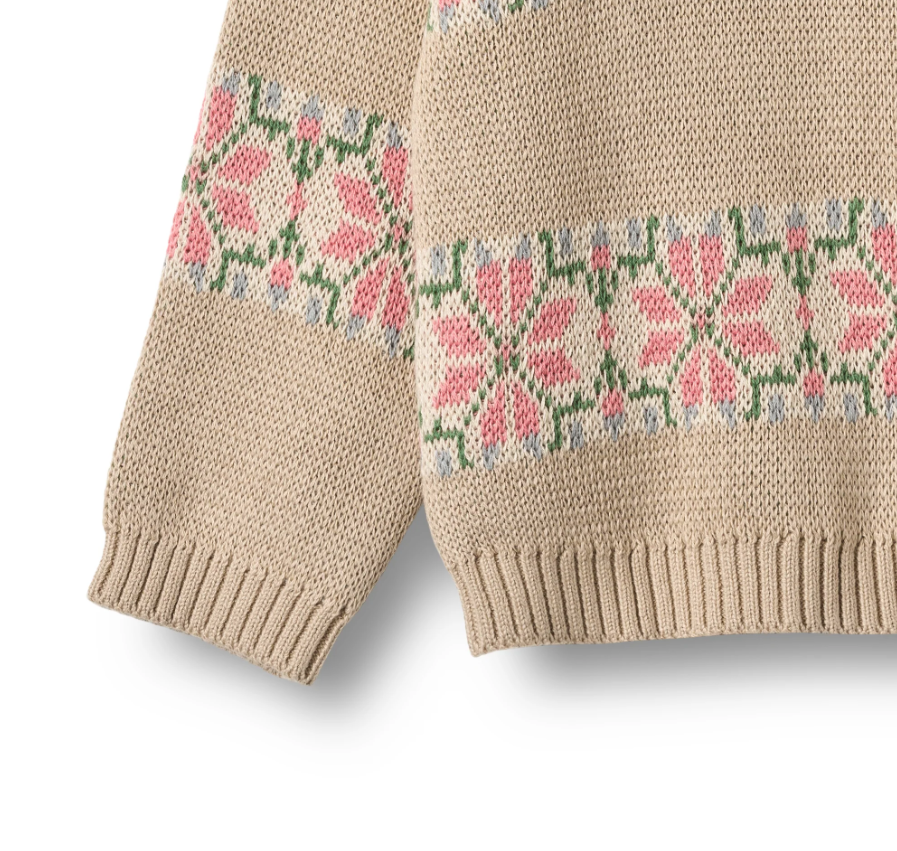 Wheat - Jaquard Pullover Alberte Warm Sand|164402
