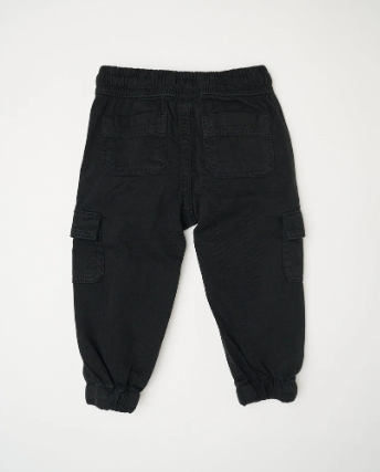 Little Bipsy - Cotton Twill Cargo Jogger - Black|164283
