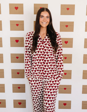 Mebie Baby - Adult Hearts Pajama Set|185361
