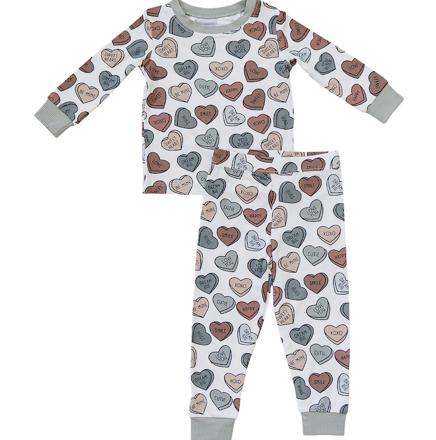 Mebie Baby -Conversation Hearts Bamboo Set|118321