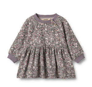Wheat - Jersey Dress Dorthea Purple Stone Flowers|164384