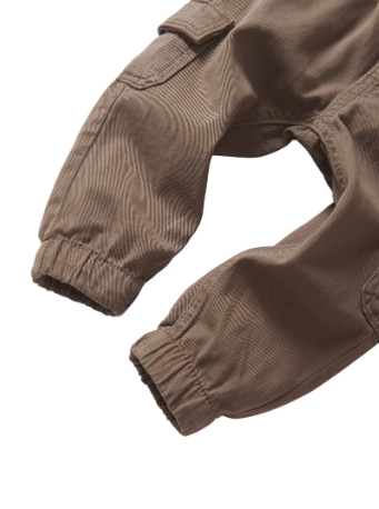 Cotton Twill Cargo Jogger - Mushroom|164272