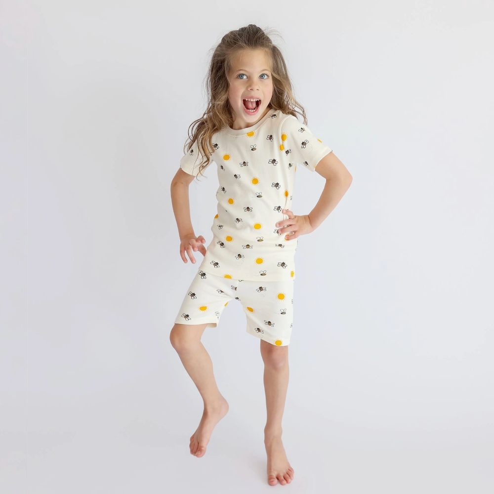 "My Jammies" Organic Kids' Pajamas - Short- Bees|202599