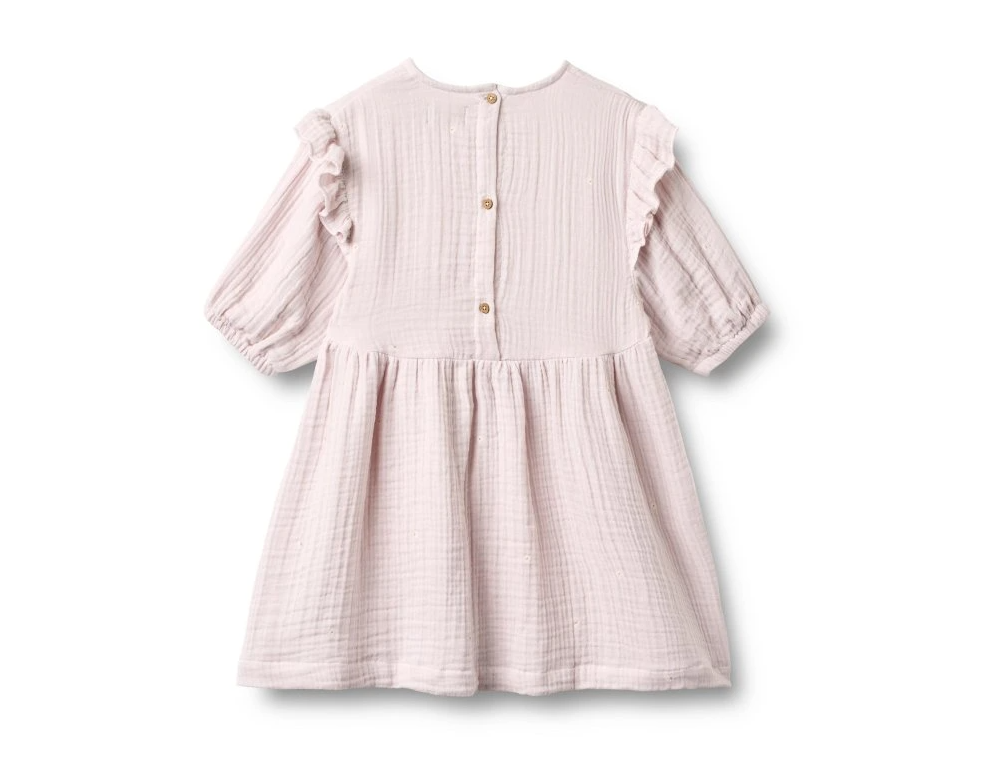 Wheat - Dress 3/4 Sleeve Gro purple light flowers|197170