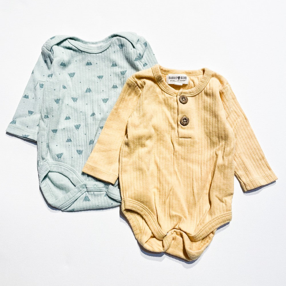Rabbit + Bear Onesie Set 0-3M|188462
